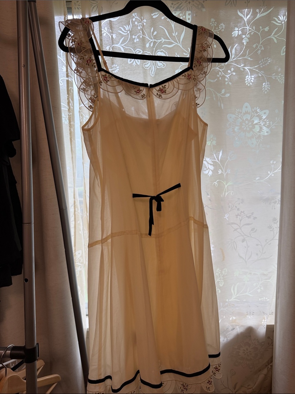 Betsey Johnson Floral Vintage lace Dress with matching slip - Picture 7 of 11